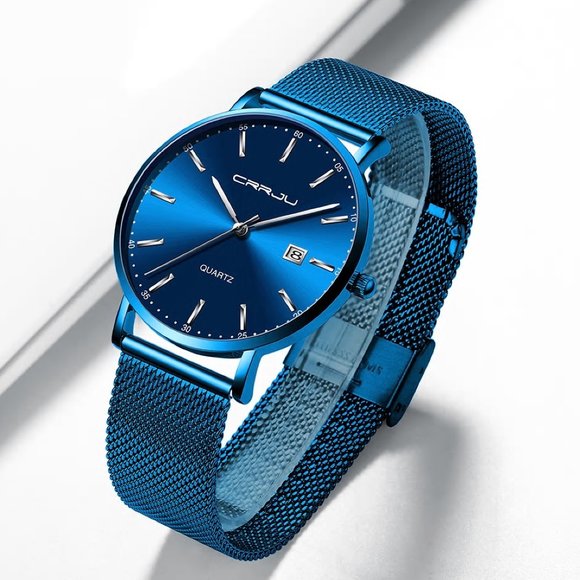 CRRJU Other - Top Brand Luxury Ladies Mesh Belt Ultra-thin Watch
